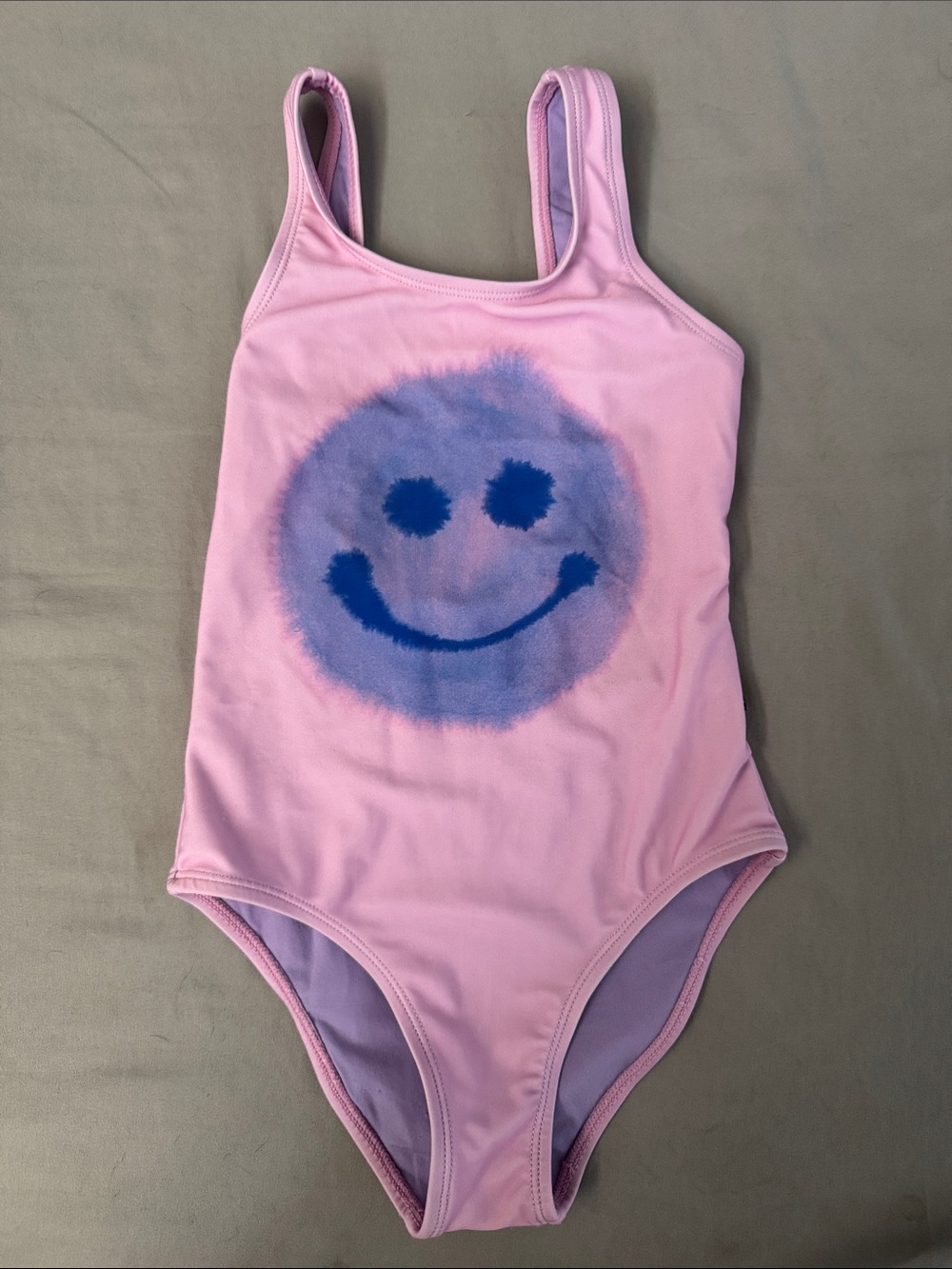 Girls 5T pink w/Purple Happy face Molo swimsuit